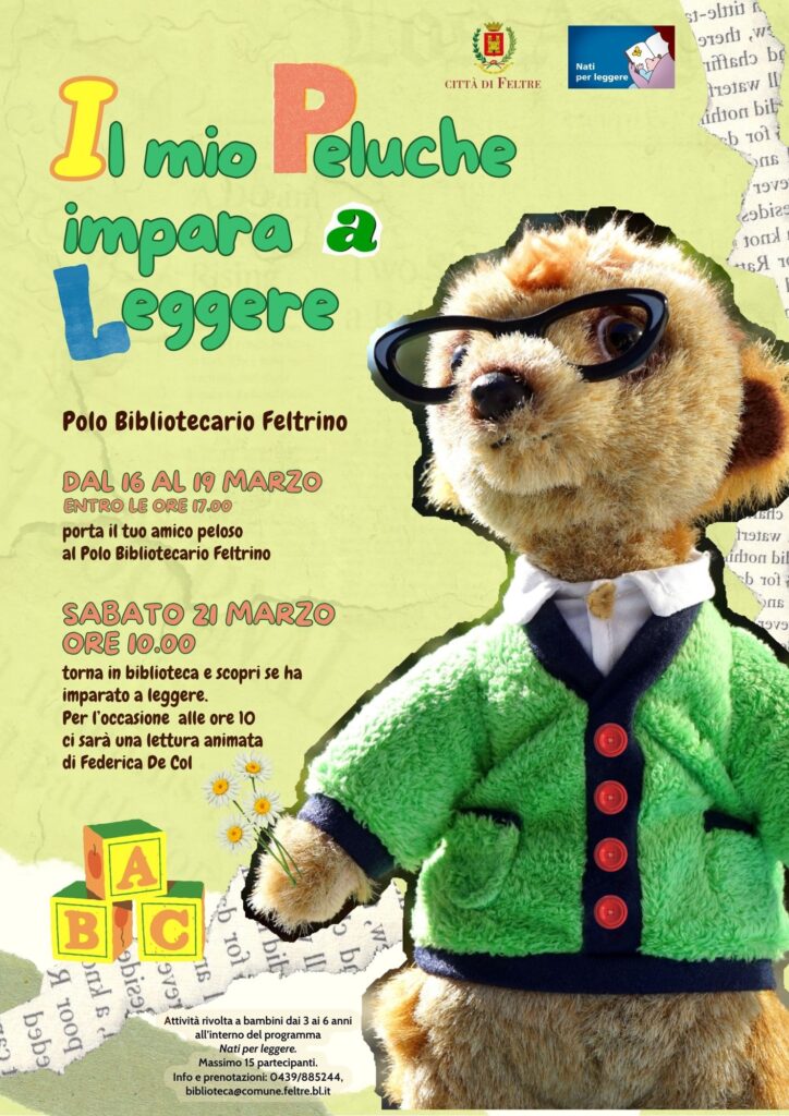 il mio peluche impara a leggere locandina